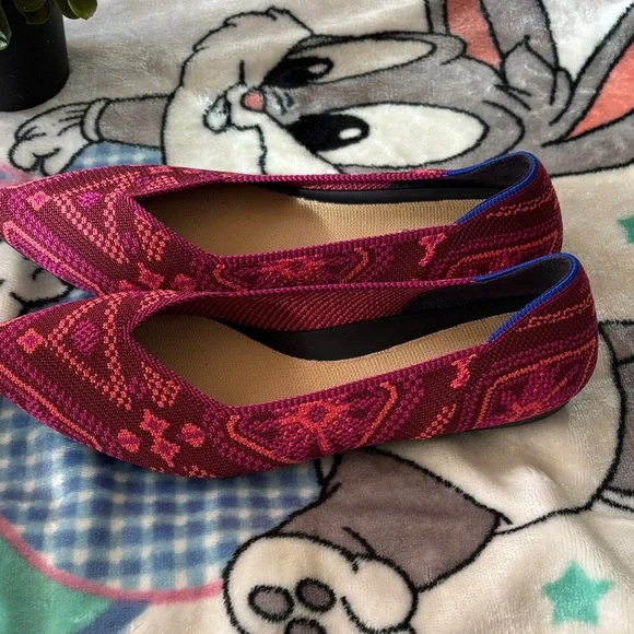 Rothy's Fuchsia and Blue Patterned Flats - Picture 3 of 8